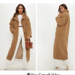 Camel Maxi Borg Coat